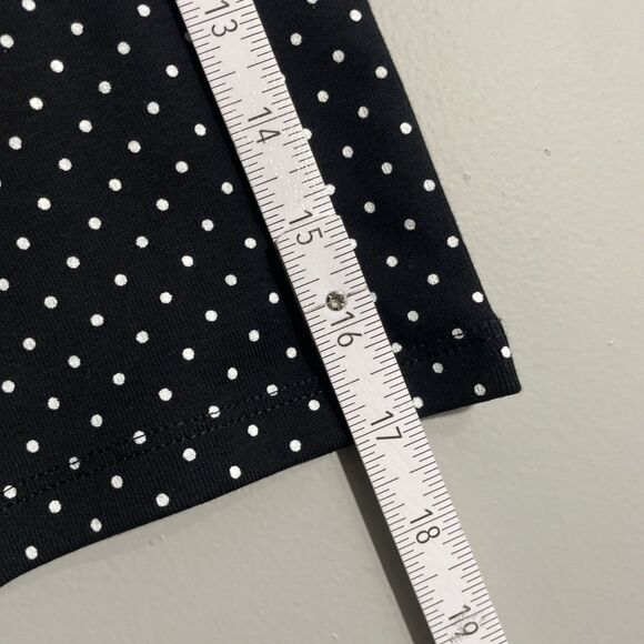 CJ Banks Women’s 1X Black White Polka Dot Long Sleeve Top NWT - Picture 8 of 11